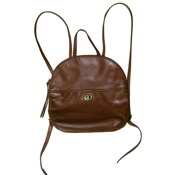 Margot Brown Leather Backpack - Picture 2 of 8